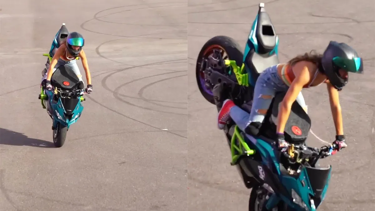 Wat kan ze rijden, he, die Sarah Lezito?