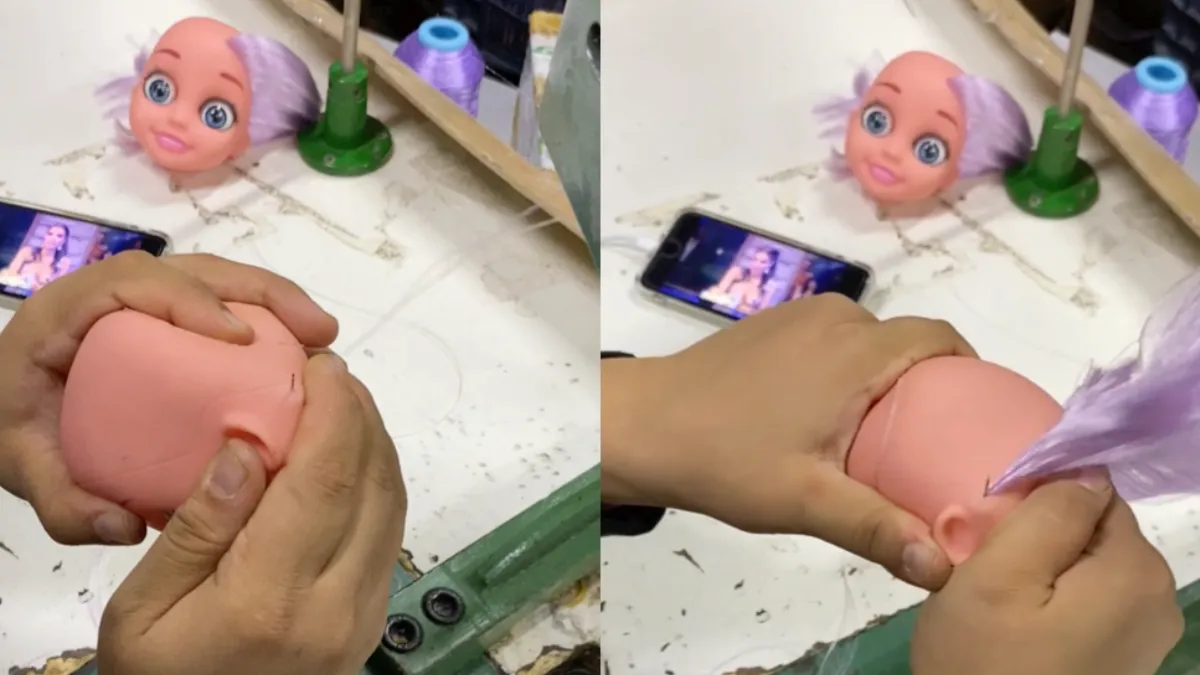 thumb poppenkop haar