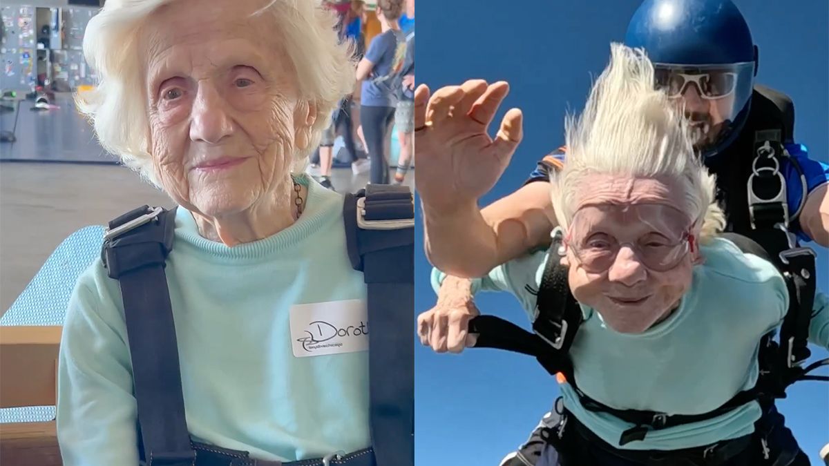104-jarige parachutist Dorothy vredig overleden in haar slaap