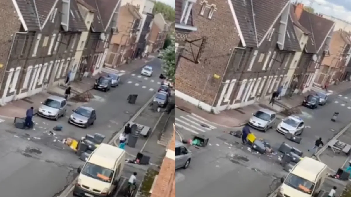 thumb vk frans politie wordt gehinderd tijdens een achtervolging in een banlieue