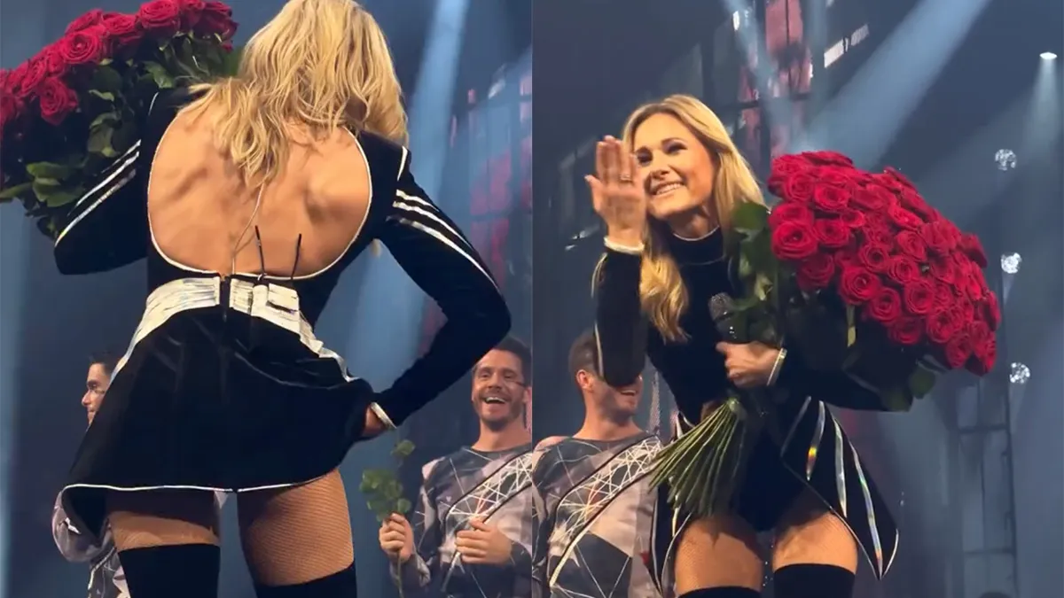thumb vk helene fischer tovert spannend speelgoed onder haar jurkje vandaan