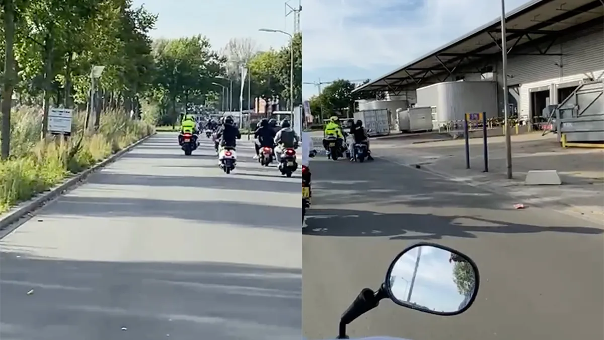 thumb vk motoragent houdt scooter aan in eden andere scooter knalt op politiemotor
