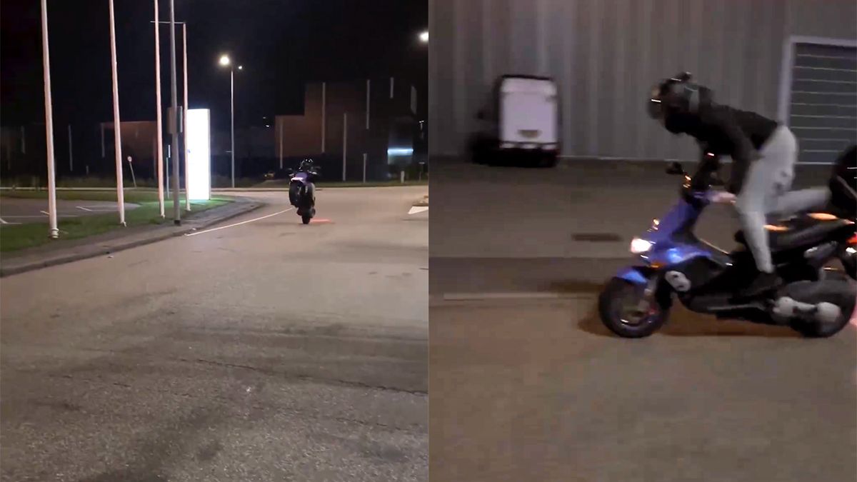 Stunt van scooterrijder gaat fout: "Babe, wat deed je?"