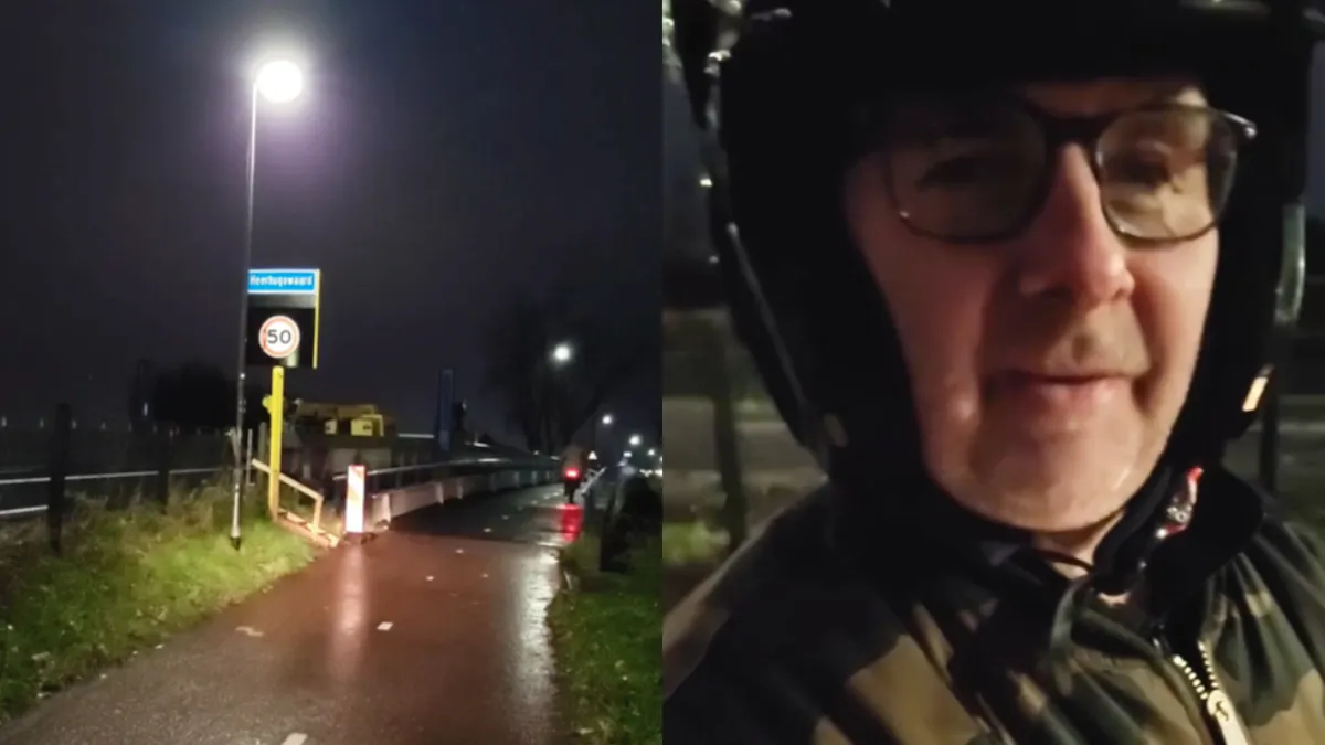 thumb bad ass man pakt fietspad