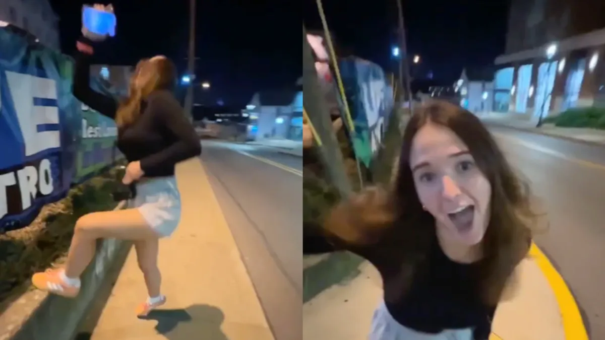 thumb gek doen voor de camera