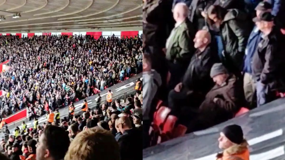 He fell asleep: Southampton supporters zingen slapende fan van tegenstander toe