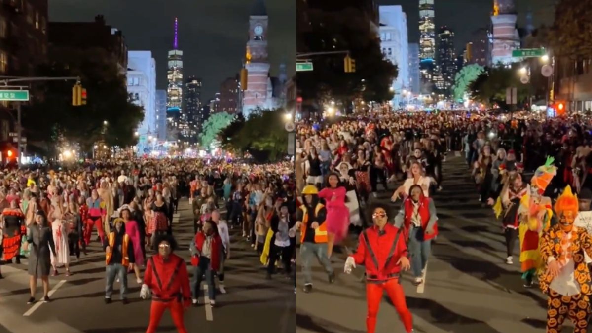 Remake van Thriller videoclip tijdens 50-ste Halloween optocht in New York