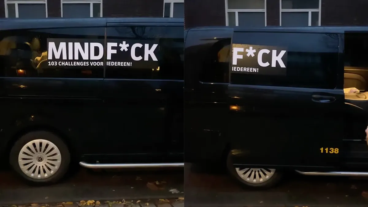 thumb vk bedachte blunder met bestickering op busje victor mids fck iedereen