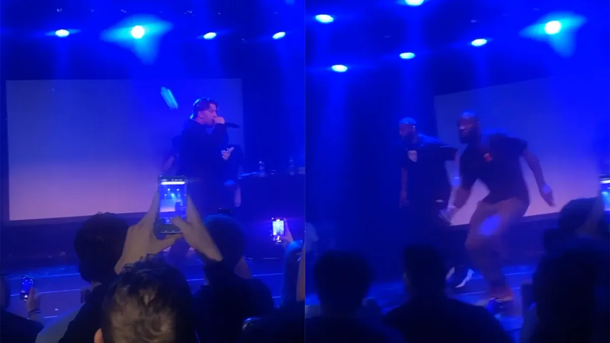 thumb vk bier gooien naar rapper jack blijkt geen goed idee