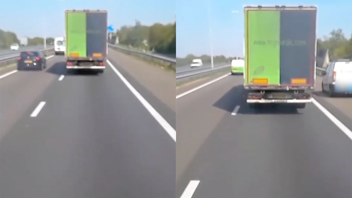 Engeltje op je schouder op de snelweg, bijna een flink ongeluk