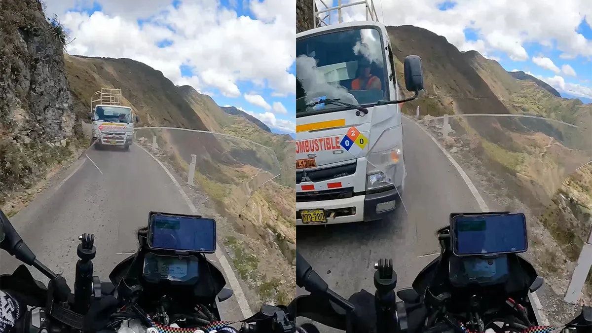 thumb vk motorrijder heeft heel veel geluk op een berg in peru