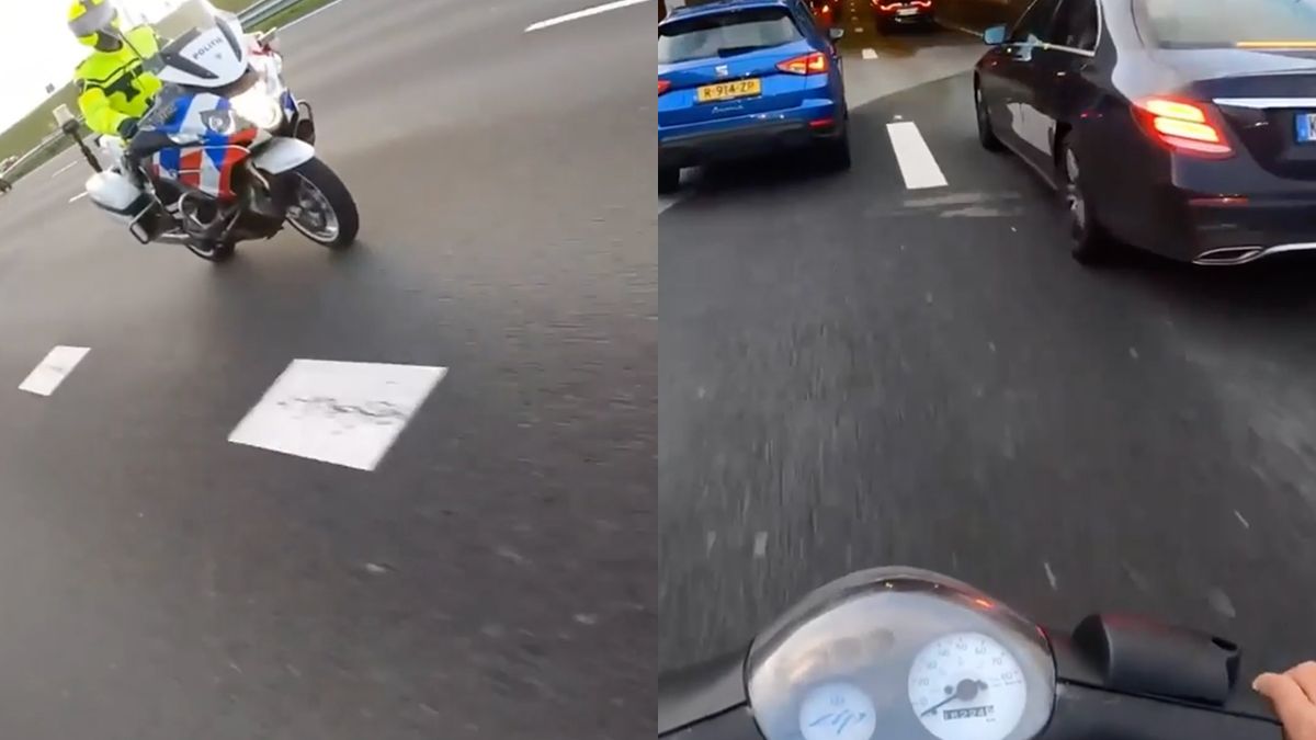 Scooterrijder achterna gezeten door motoragent en plaatst achtervolging op Internet