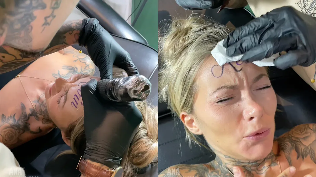 thumb vk zo gek is ze op haar vriendje zijn naam als face tattoo