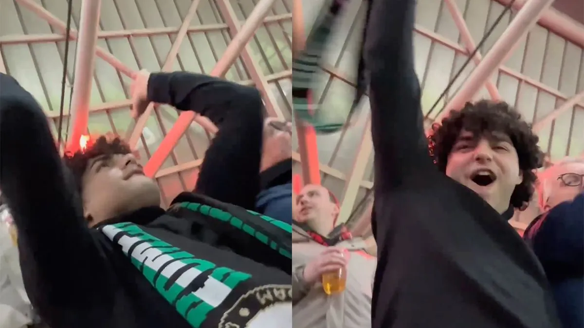 thumb vk amerikaanse mootje bezoekt voor het eerst wedstrijd van feyenoord in de kuip