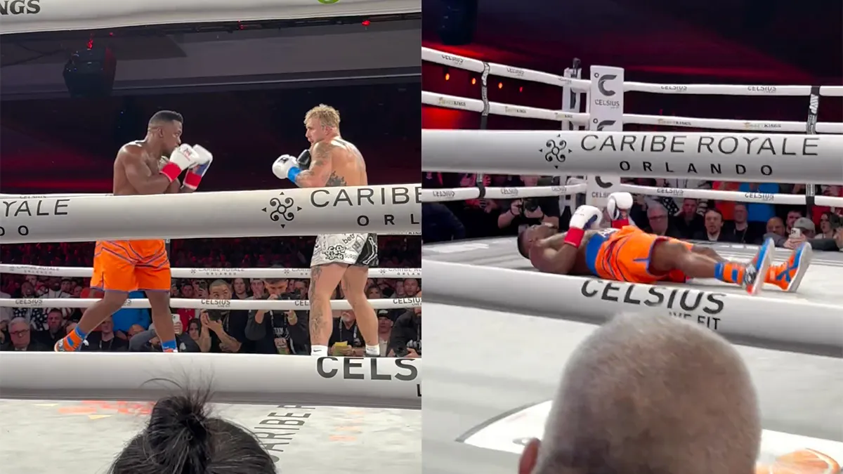 thumb vk bokser jake paul maakt belofte waar en slaat andre august knock out in eerste ronde