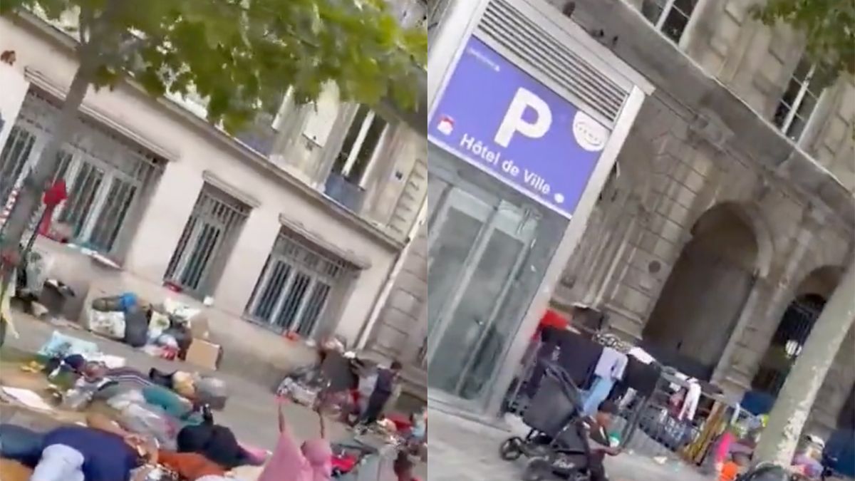 Drukte in de straten van Parijs: Overal zwervers