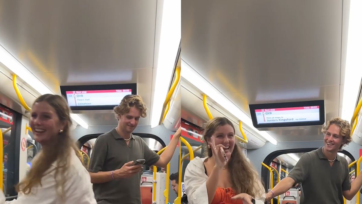Meisje legt in een tram vast hoe een wildvreemde verliefd wordt op haar beste vriendin