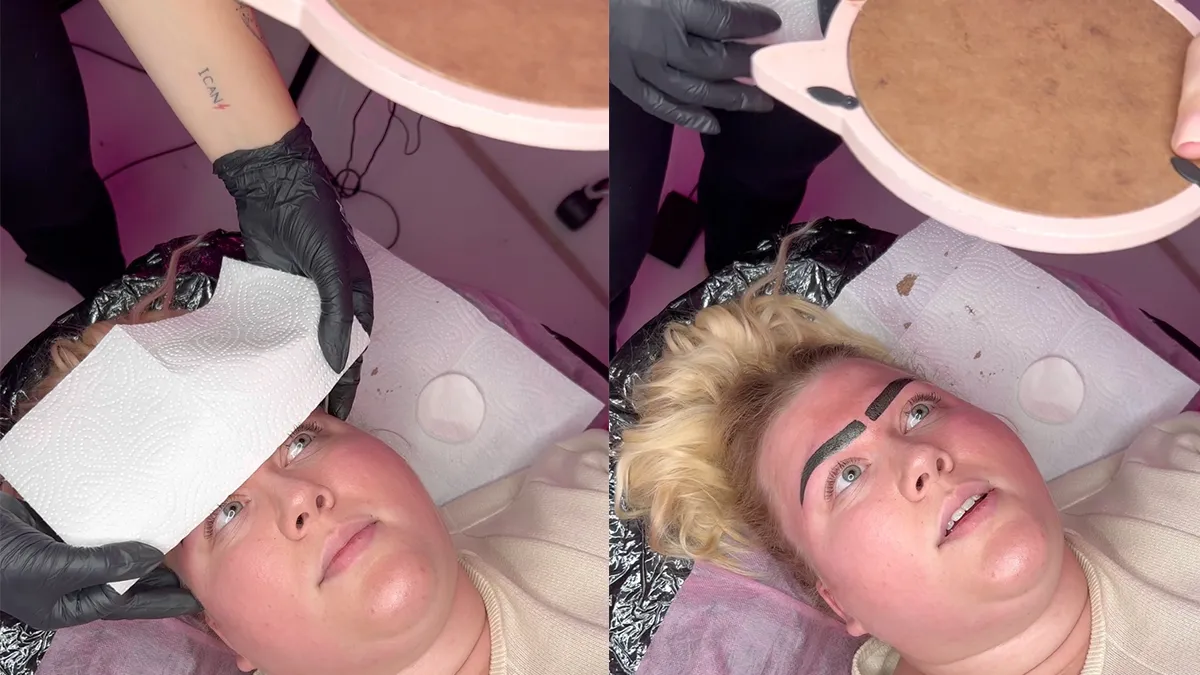 thumb vk vrouw absoluut niet blij met haar permanente powder brows wenkbrauwen