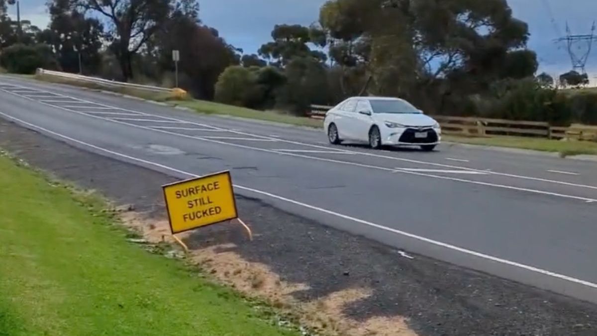 Het meeste Australische verkeersbord dat je vandaag zult zien