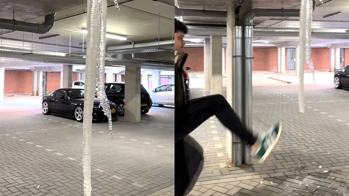 thumb vk ijspegel trappen gaat niet zo goed maar je vriendin vindt het hilarisch