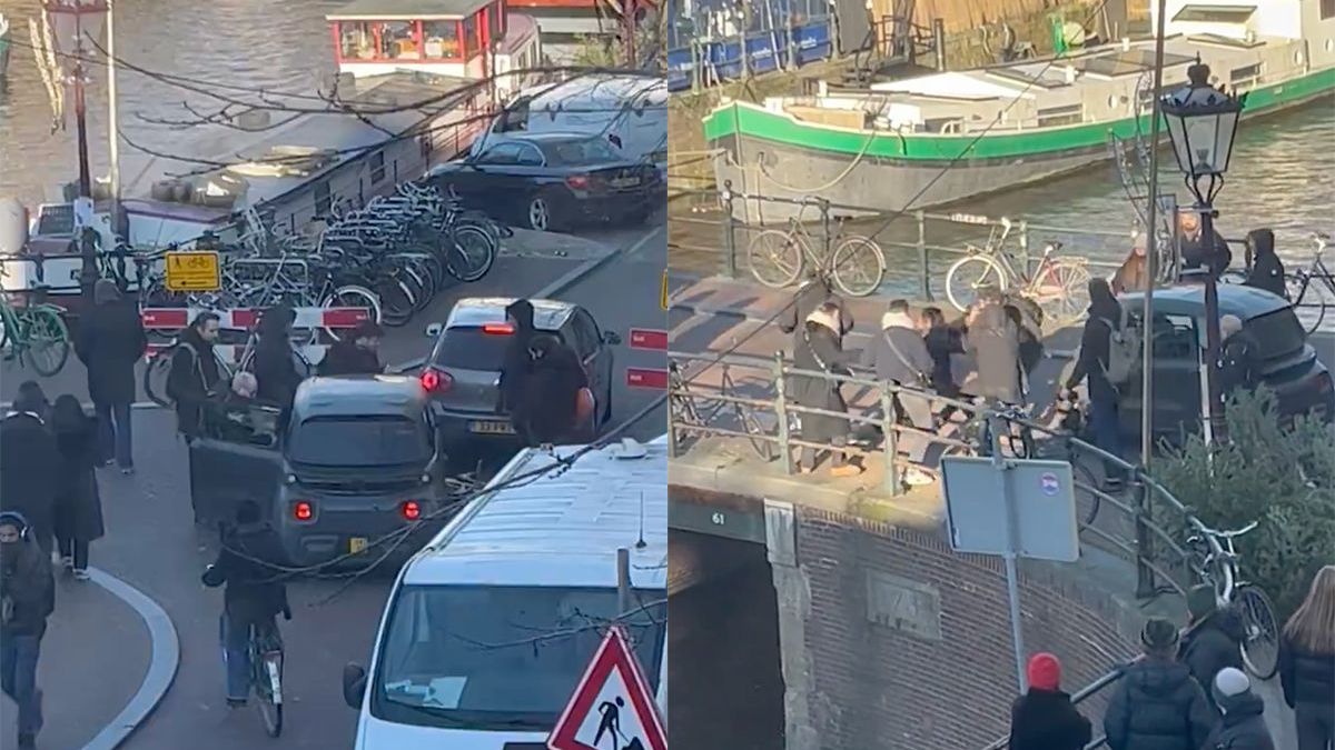 Nieuwe beelden opgedoken van man overreden door elektrisch autootje in Amsterdam