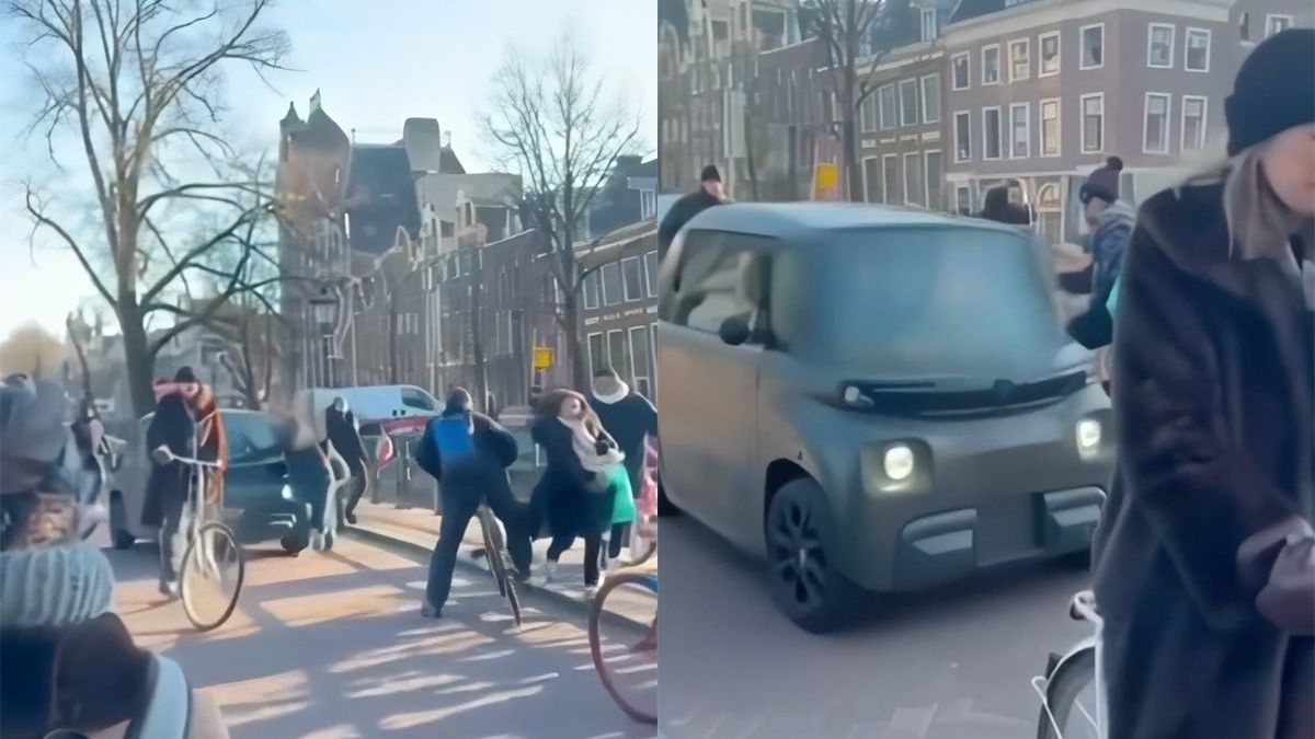 Ondertussen in Amsterdam: Brommobiel rijdt over voetganger heen en gaat er dan vandoor