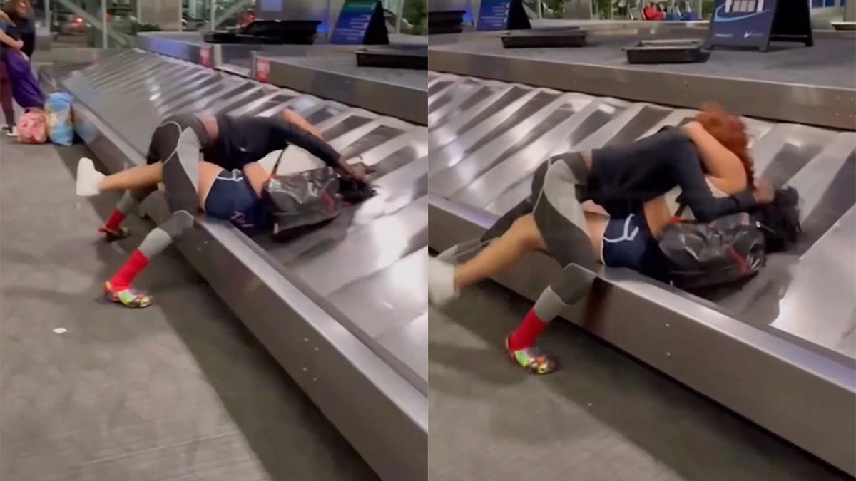 Twee dames op Dallas-Fort Worth Airport vechten meningsverschil uit op bagageband