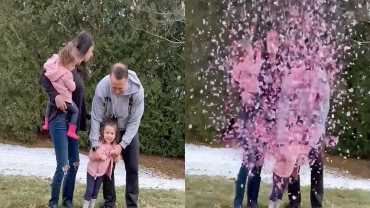 Vader niet helemaal te spreken over de uitkomst van gender reveal party