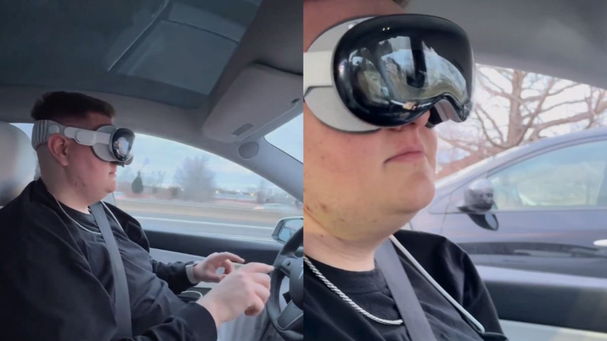 Over de snelweg met een Apple Vision Pro blijkt dus niet te mogen