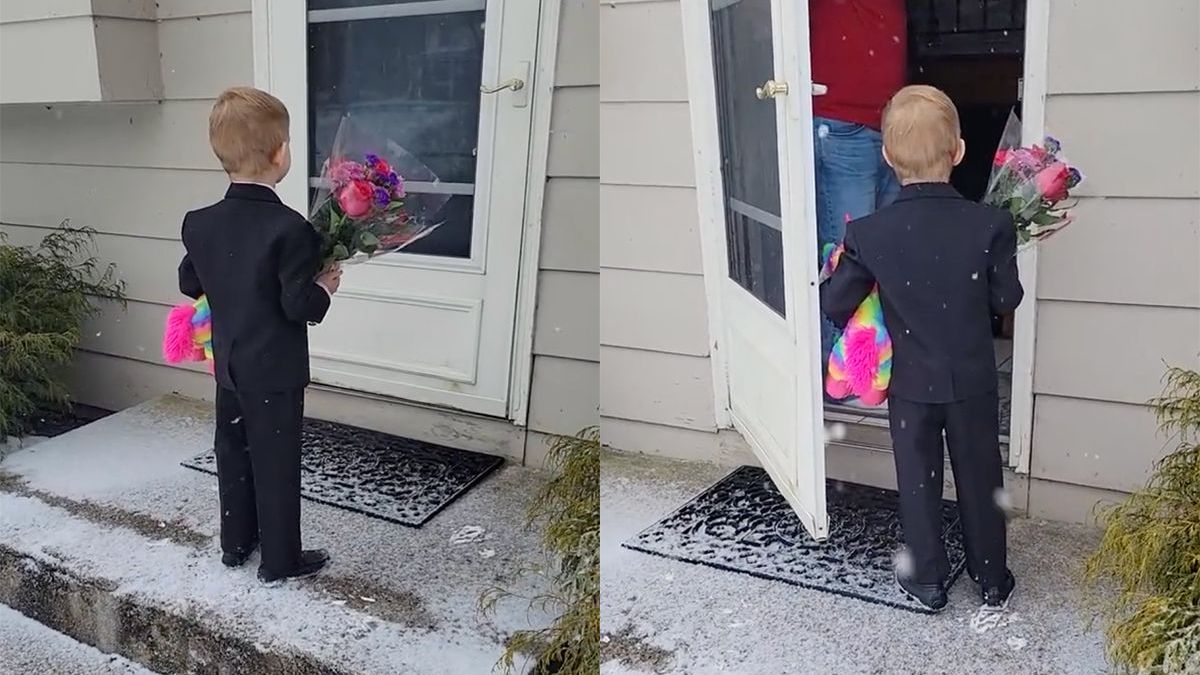 5-jarige Anthony verrast zijn Valentijn Lyla