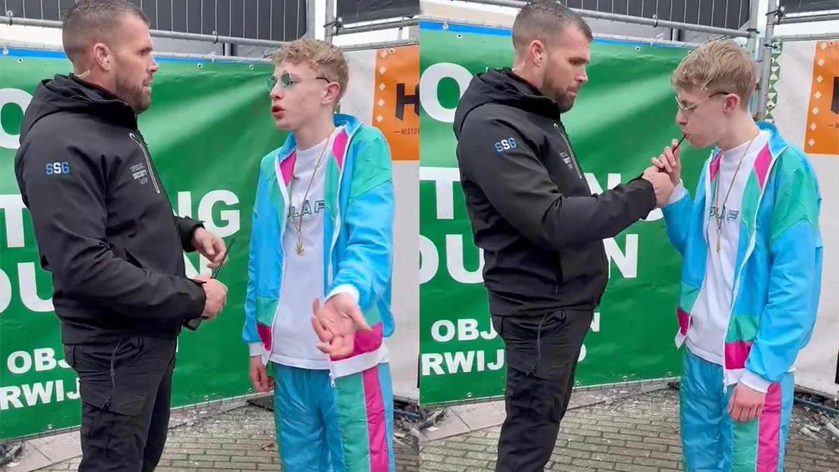 thumb vk carnavalsvierder heeft niet door dat beveiliger laat blazen door portofoon