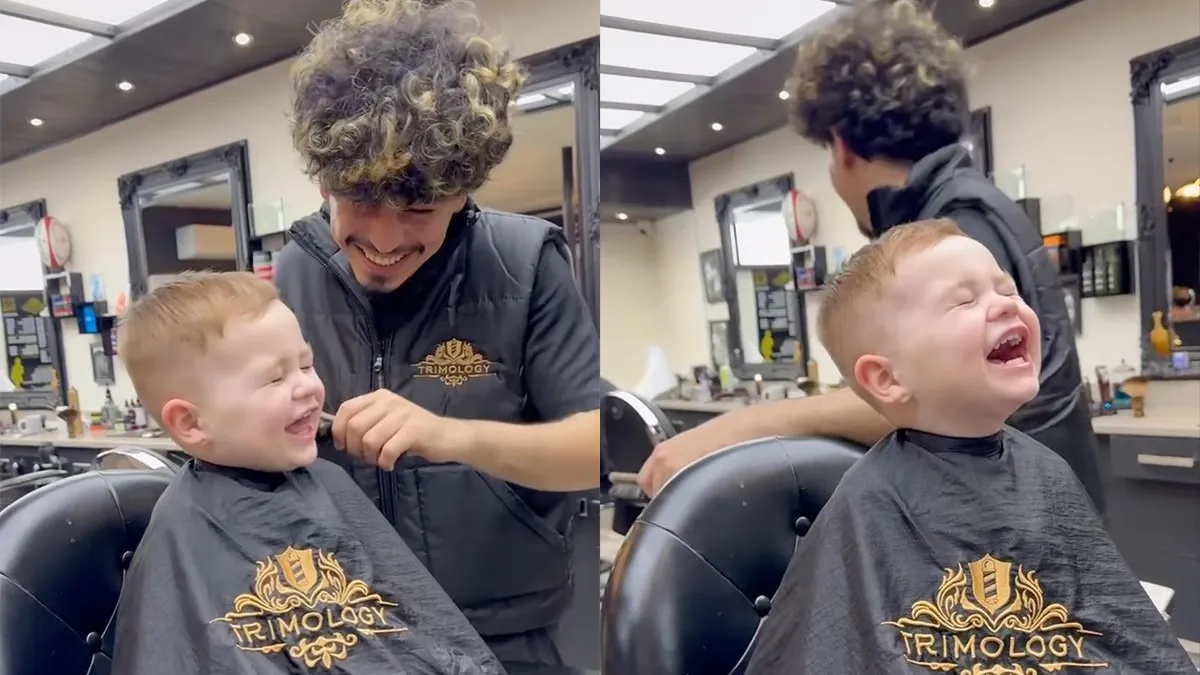 thumb vk lachstuip bij de kapper probeer zo je werk maar eens te doen