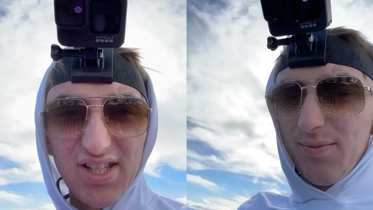 thumb vk man opgepakt voor het beklimmen van de las vegas sphere