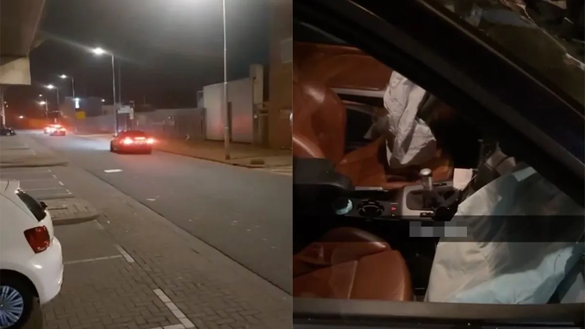 thumb vk bmw remt te laat in rotterdam en geeft andere bmw een flinke smakkerd