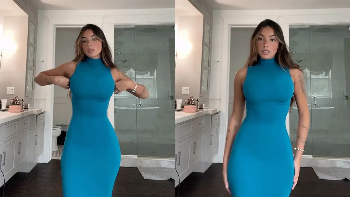 thumb vk het internet is weer in de ban van een blauwe jurk en deze staat gabriela moura dan ook goed