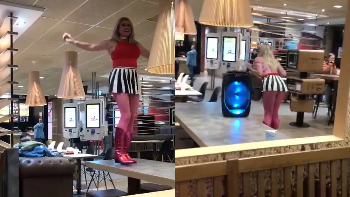 thumb vk irisqueen geeft optreden in maccie in maasdijk en laat haar vriendinnen zien