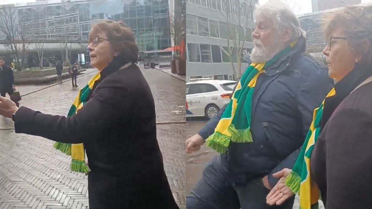 Peter Willemsen, man van Rita Verdonk, schopt demonstrant