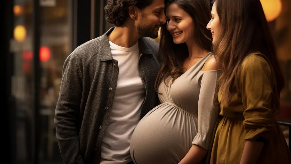 thumb vk vriendin van man wil trio man maakt derde wiel aan wagen zwanger