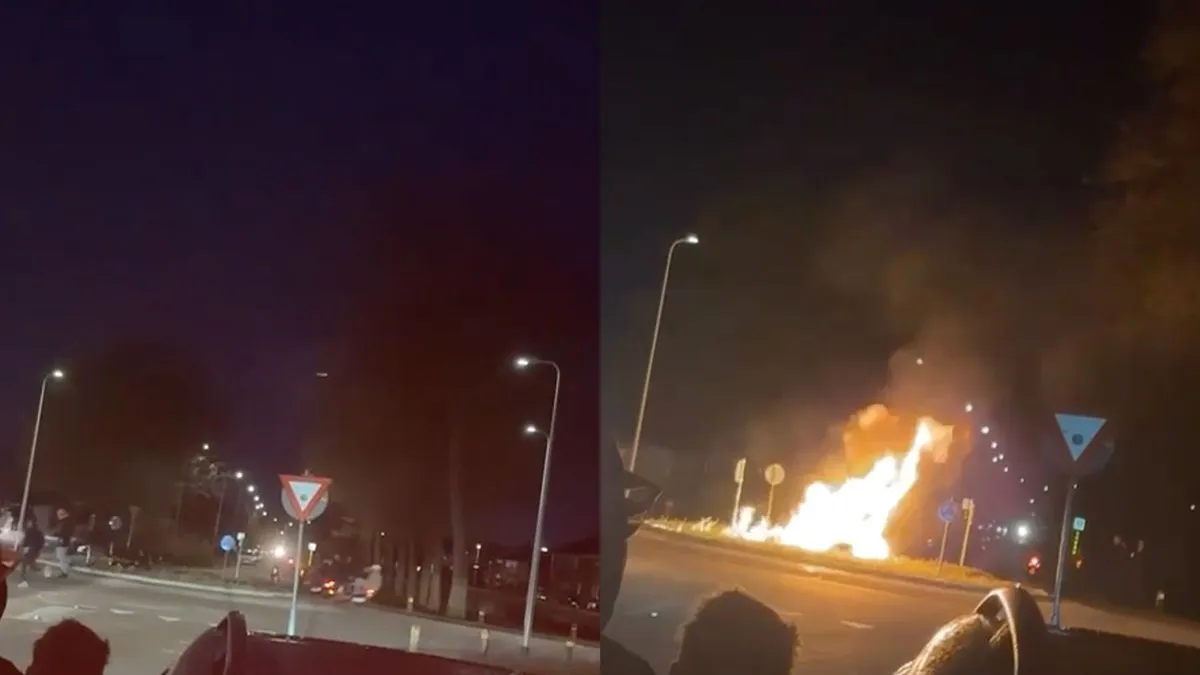 thumb vk koningsnacht op urk was heet voor een persoon want die zet zichzelf in de fik