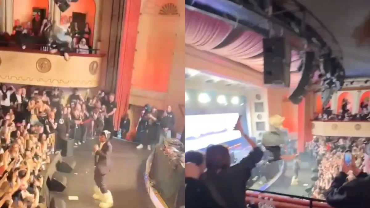 thumb vk man springt van balkon op podium tijdens concert lil tracy in helsinki