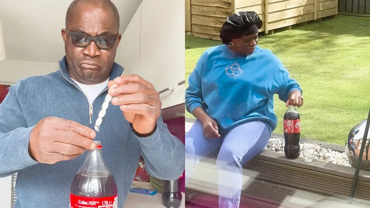 thumb vk man zet fles cola neer voor hardwerkende vrouw en slaapt tot september in het tuinhuisje