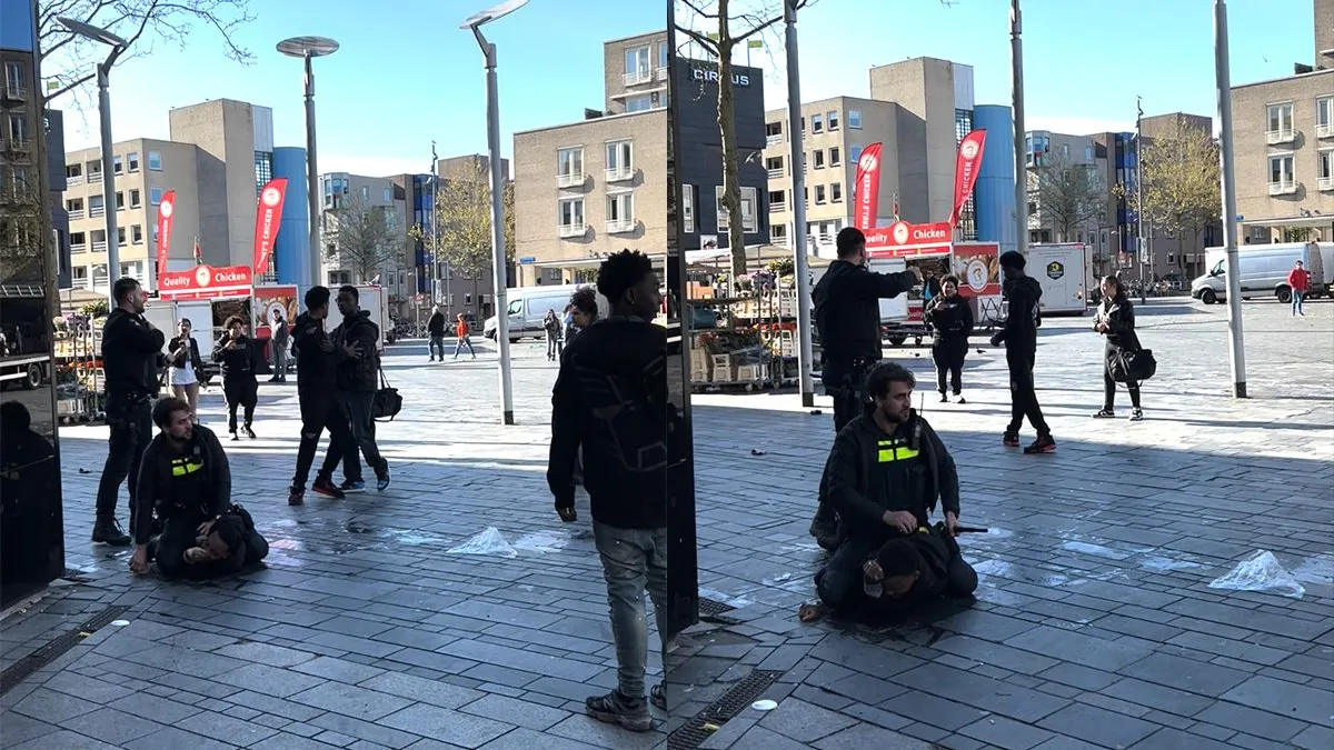 thumb vk omstanders in almere snappen niet hoe arrestatie door politie werkt