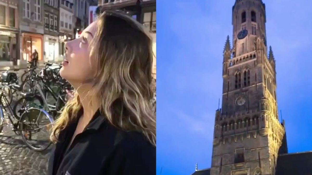 Als een stuntpiloot het qua aandacht probeert te winnen van het Belfort van Brugge