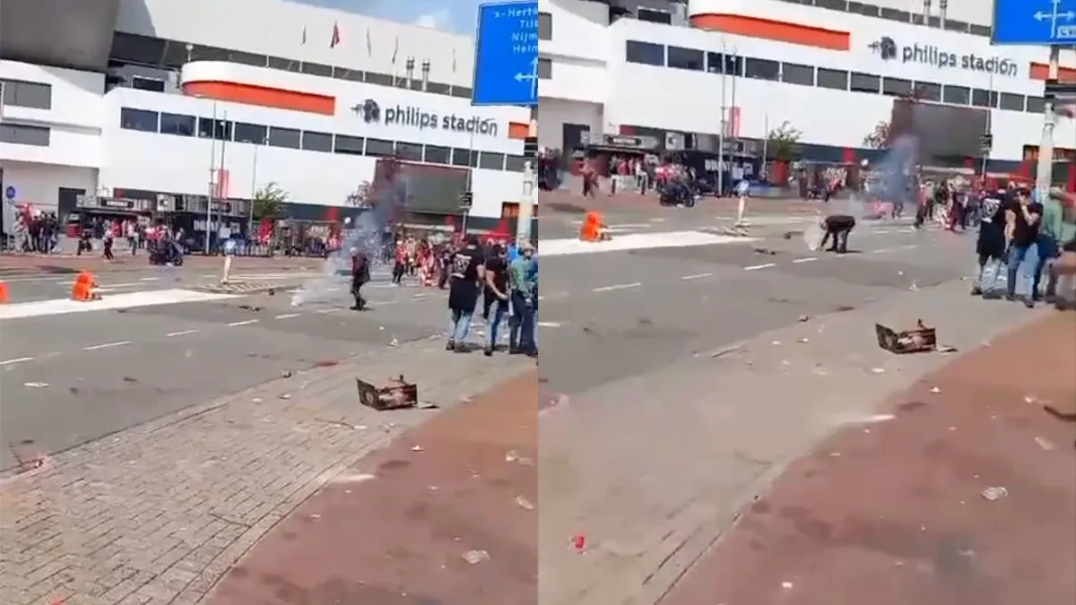 thumb vk beelden opgedoken waarop is te zien dat psv fan zelf cobra van de grond raapt en wordt gewaarschuwd