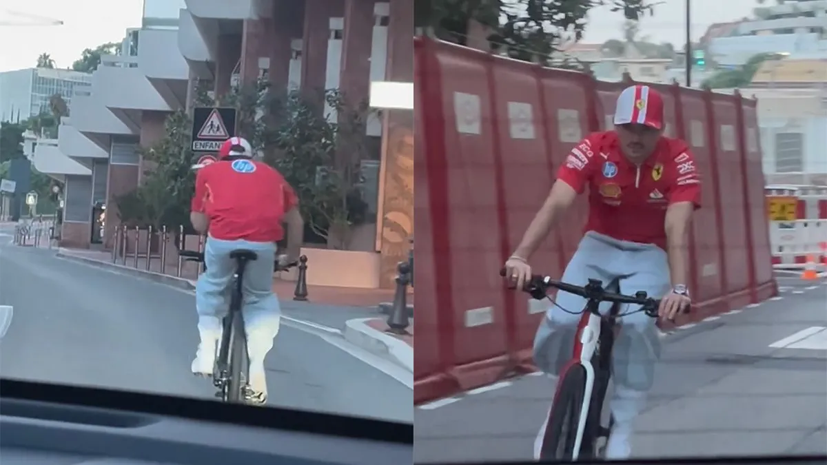 thumb vk charles leclerc is zo lekker gewoon gebleven na winnen grand prix monaco gaat op fiets naar huis