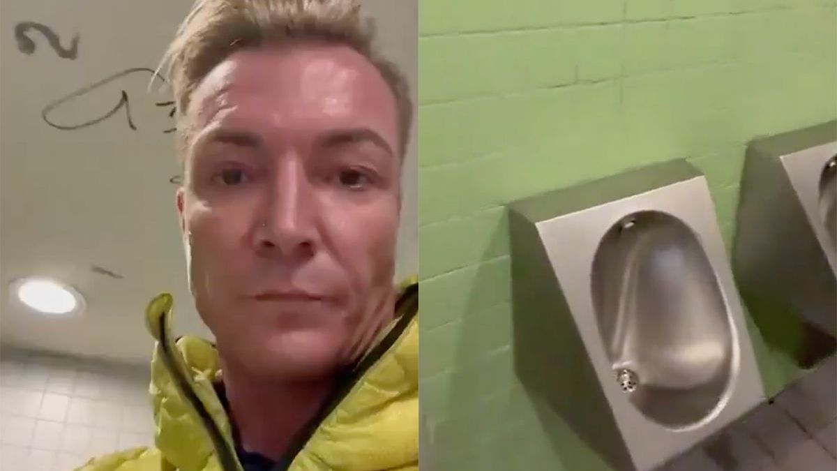 Internet kan uit: Duitse politicus Martin Neumaier likt in virale video aan openbaar toilet