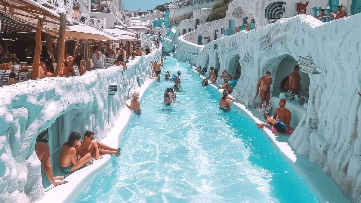 Mensen denken dat AI foto echt is en nu wil iedereen op vakantie naar Santorini in Griekenland