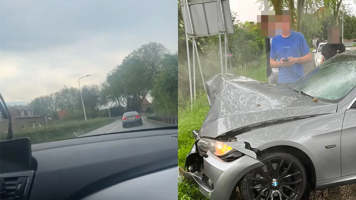 thumb vk niet de bedoeling maar auto vindt parkeerplaats tegen een boom