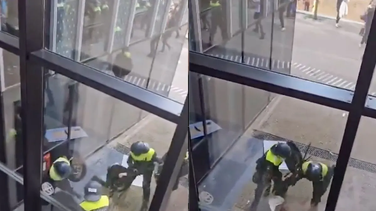 thumb vk vreedzame demonstranten krijgen slaag van de politie bij de uva