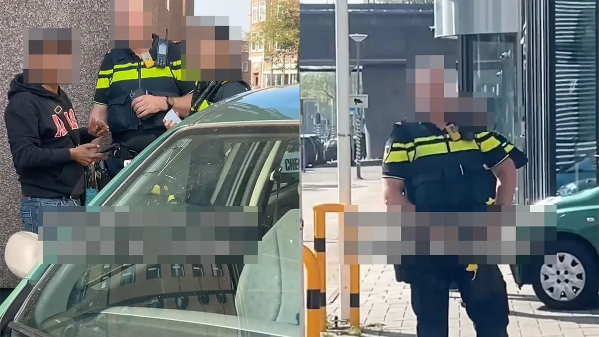 thumb vk mannetje daagt politieagent uit jij verdient die uniform niet